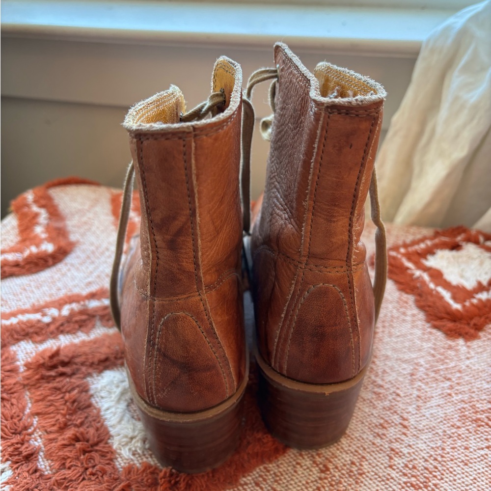 Frye Leather Lace-Up Ankle Boots - Picture 4 of 8